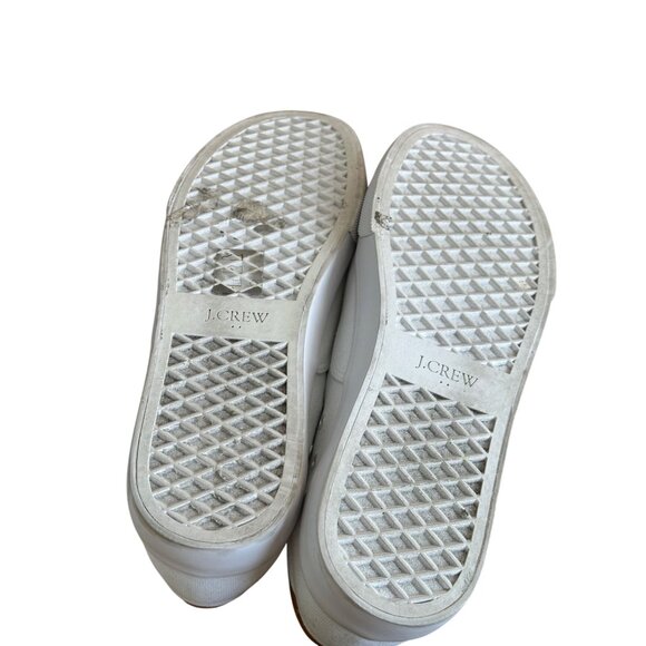 J.Crew Mens Canvas Lace Up Sneakers White & Tan Sneakers Size 11 - Picture 5 of 7